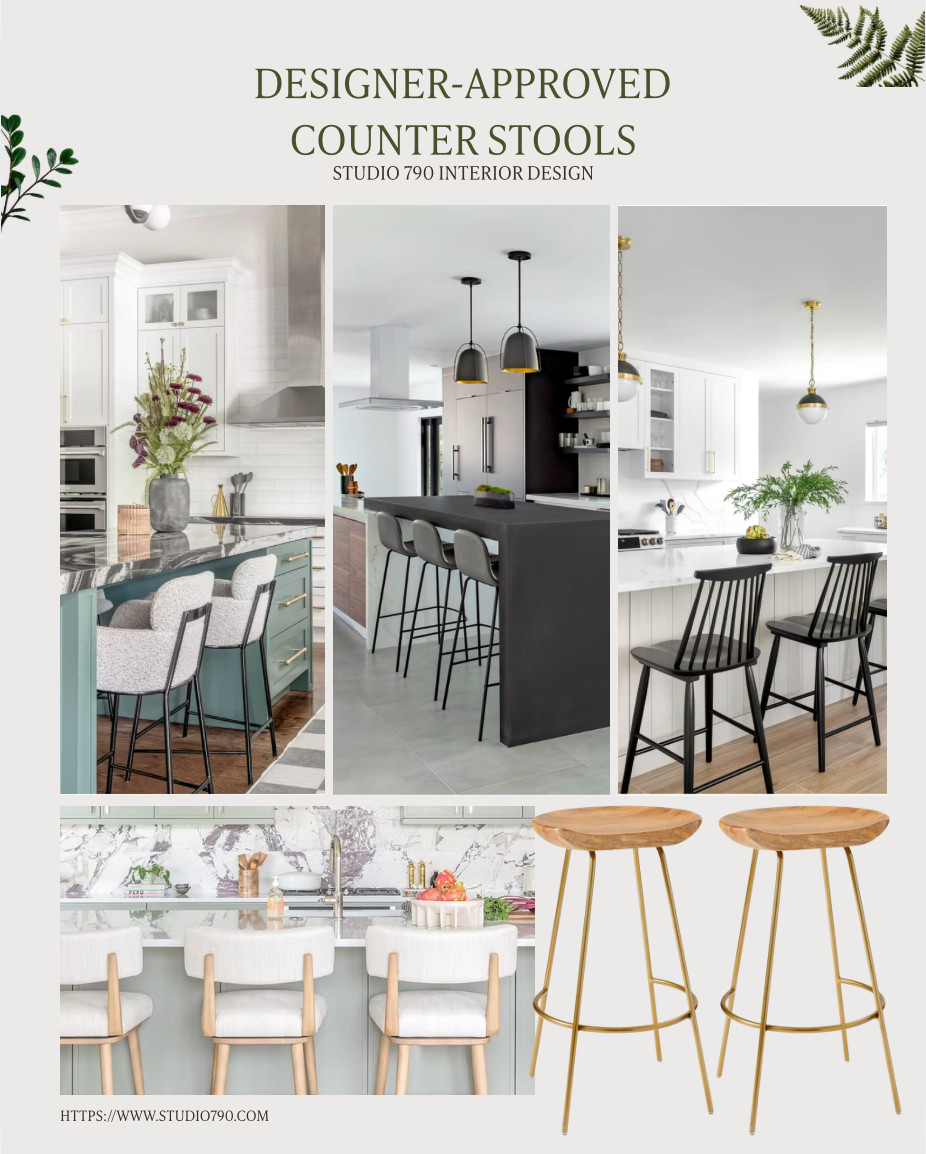 Designer-approved counter stools we’d actually specify ✨ 5 favorites at different price points, all linked. 

 #LTKSeasonal #LTKActive #LTKHome