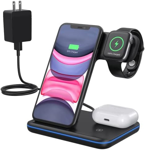 iPhone Wireless Charger Stand,3 in 1 Fast Charging Station,Wireless Charging Dock for Apple iPhone 1 | Amazon (CA)