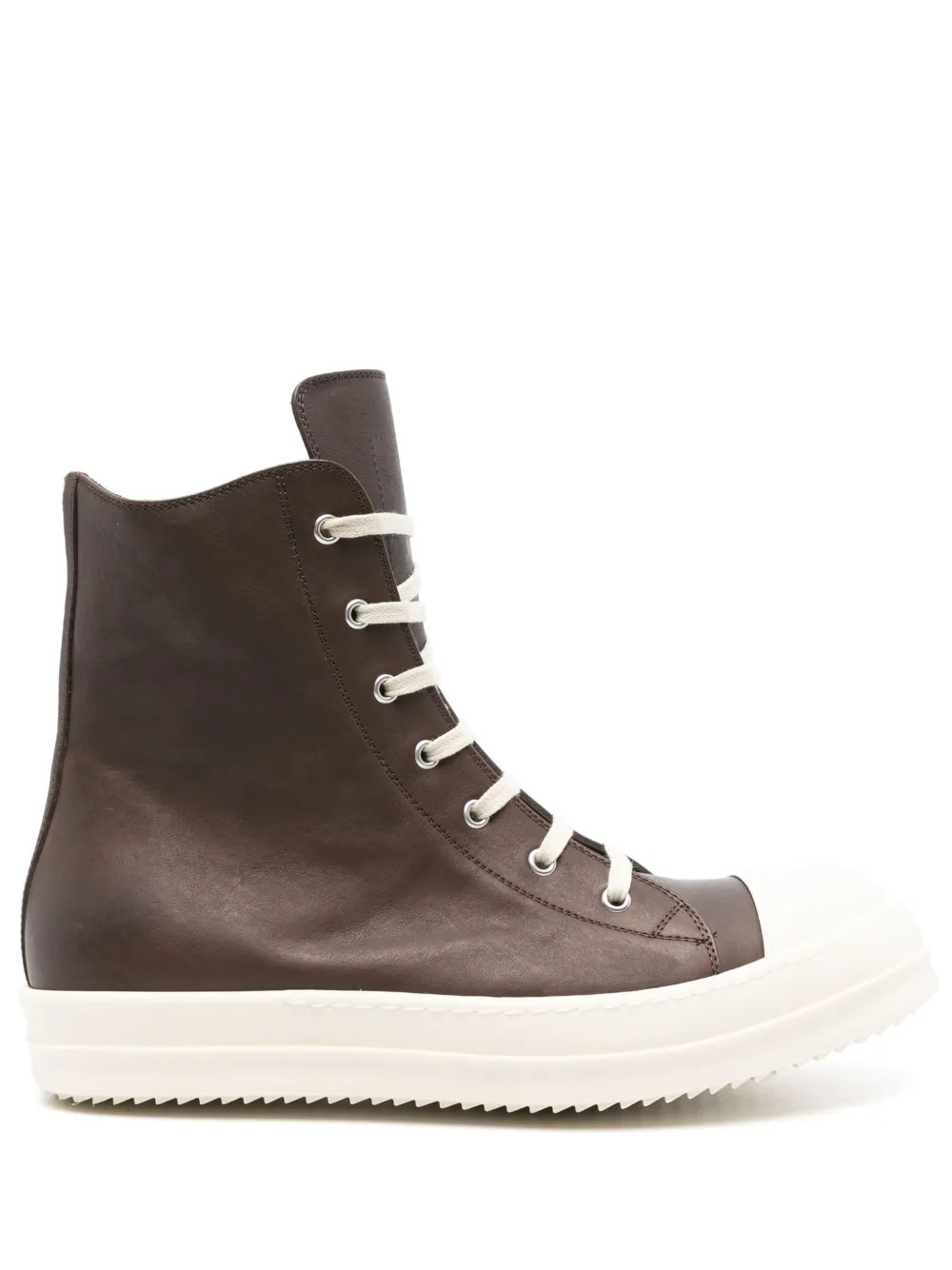 Rick Owens Leather Sneakers - Farfetch | Farfetch (BR)