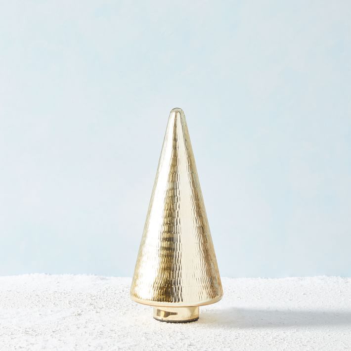 Hammered Glass Tree Objects - Gold | West Elm (US)