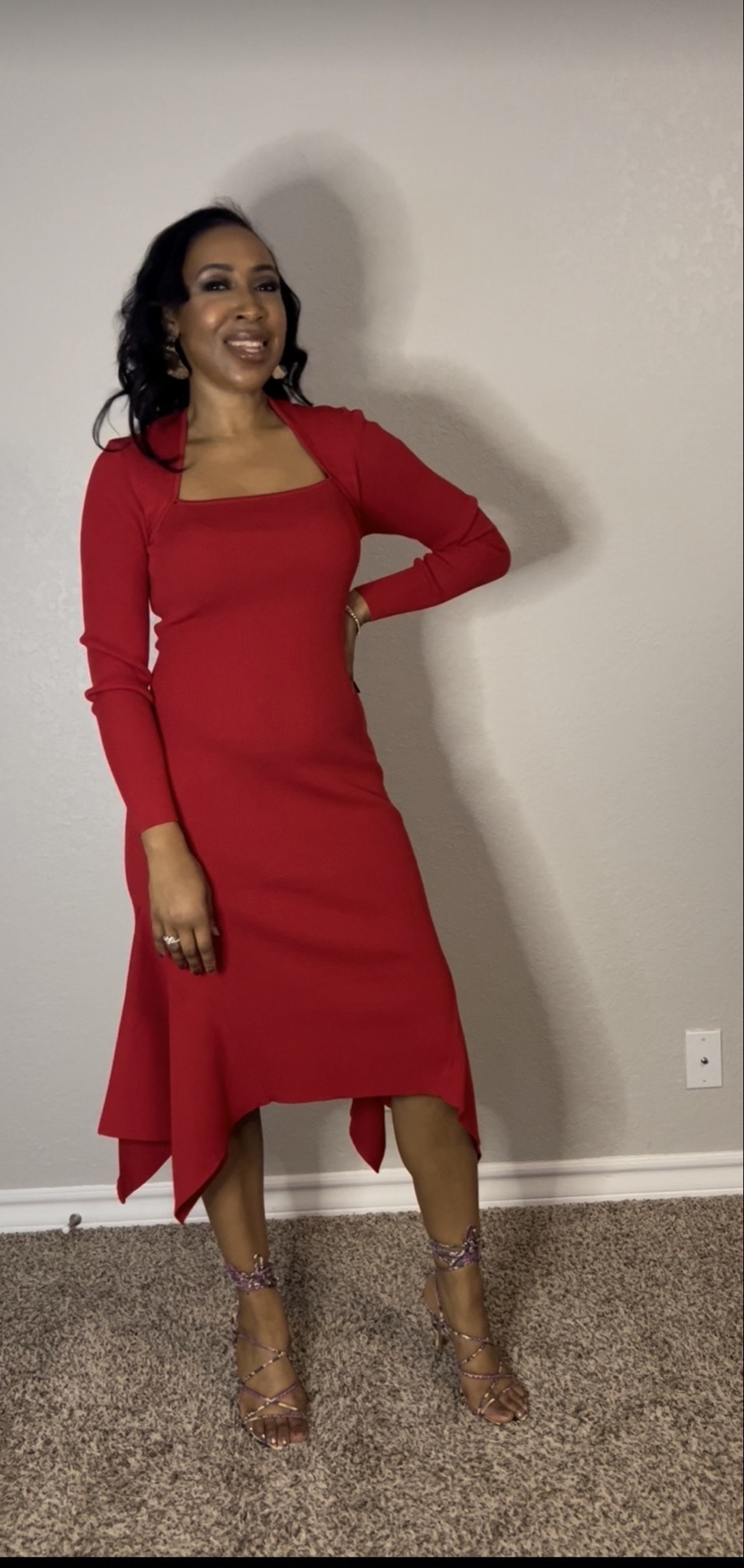 Red-hot alert! 🔥 Get ready to make a statement with this irresistible lady in red sweater dress that's perfect for work by day and turns into a showstopper for happy hour or a sizzling date night. Available in 3 jaw-dropping colors! 💋❤️

#workoutfit #sweaterdress #winteroutfit

#LTKover40 #LTKworkwear #LTKstyletip