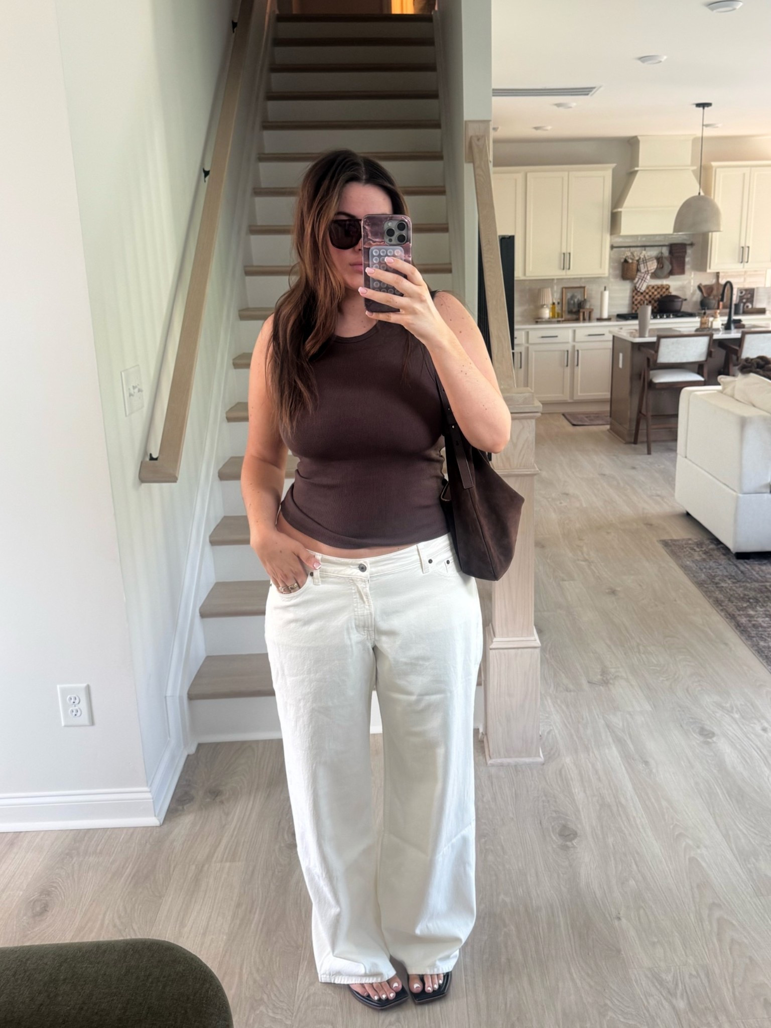 Bra free @abercrombie tank wearing large! And 32 long denim. @abercrombie

#LTKgrwm #LTKootd