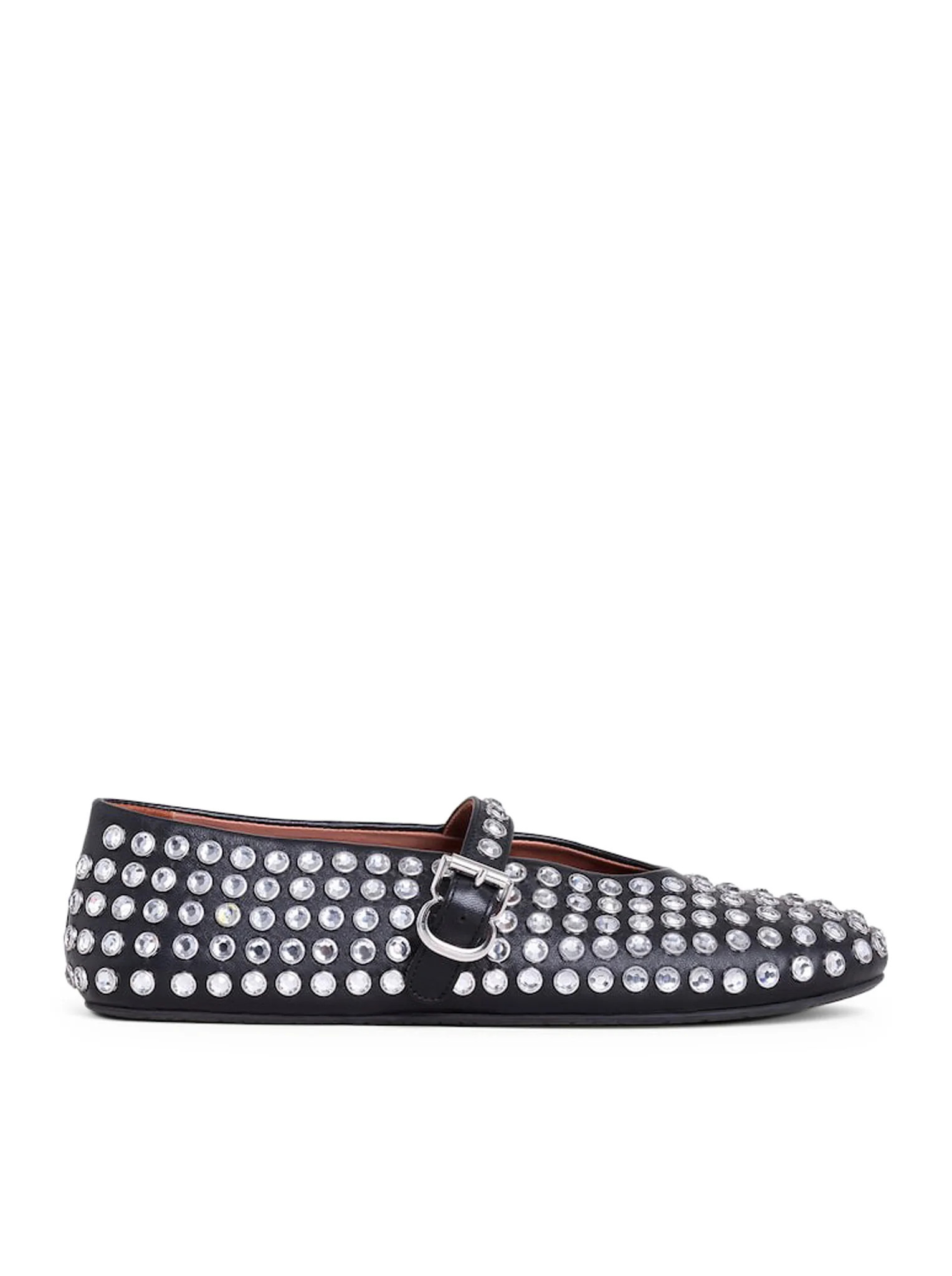 LAMBSKIN BALLERINAS WITH RHINESTONE - Alaia - Woman | Suitnegozi INT