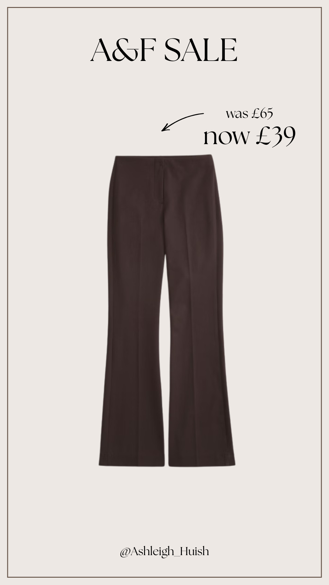 Shop my Favourite Picks from the Abercrombie sale
Brown A&F Trousers, Flared Trousers, OOTD, Bootcut Pant, Brown Outfit 

 #LTKuk #LTKspring #LTKeurope
