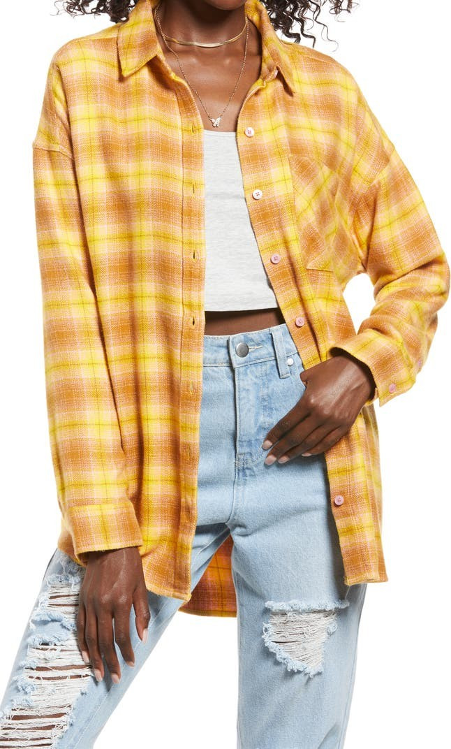 Boyfriend Plaid Button-Up Shirt | Nordstrom