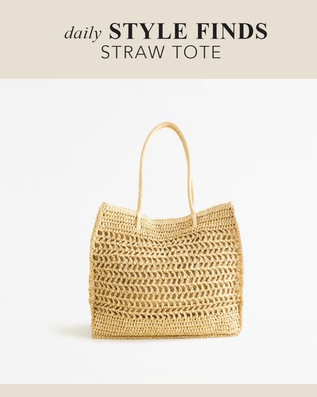 Straw Packable Tote Bag - A&F - Abercrombie & Fitch #summertote #summerbag

#LTKover40 #LTKtravel #LTKSeasonal