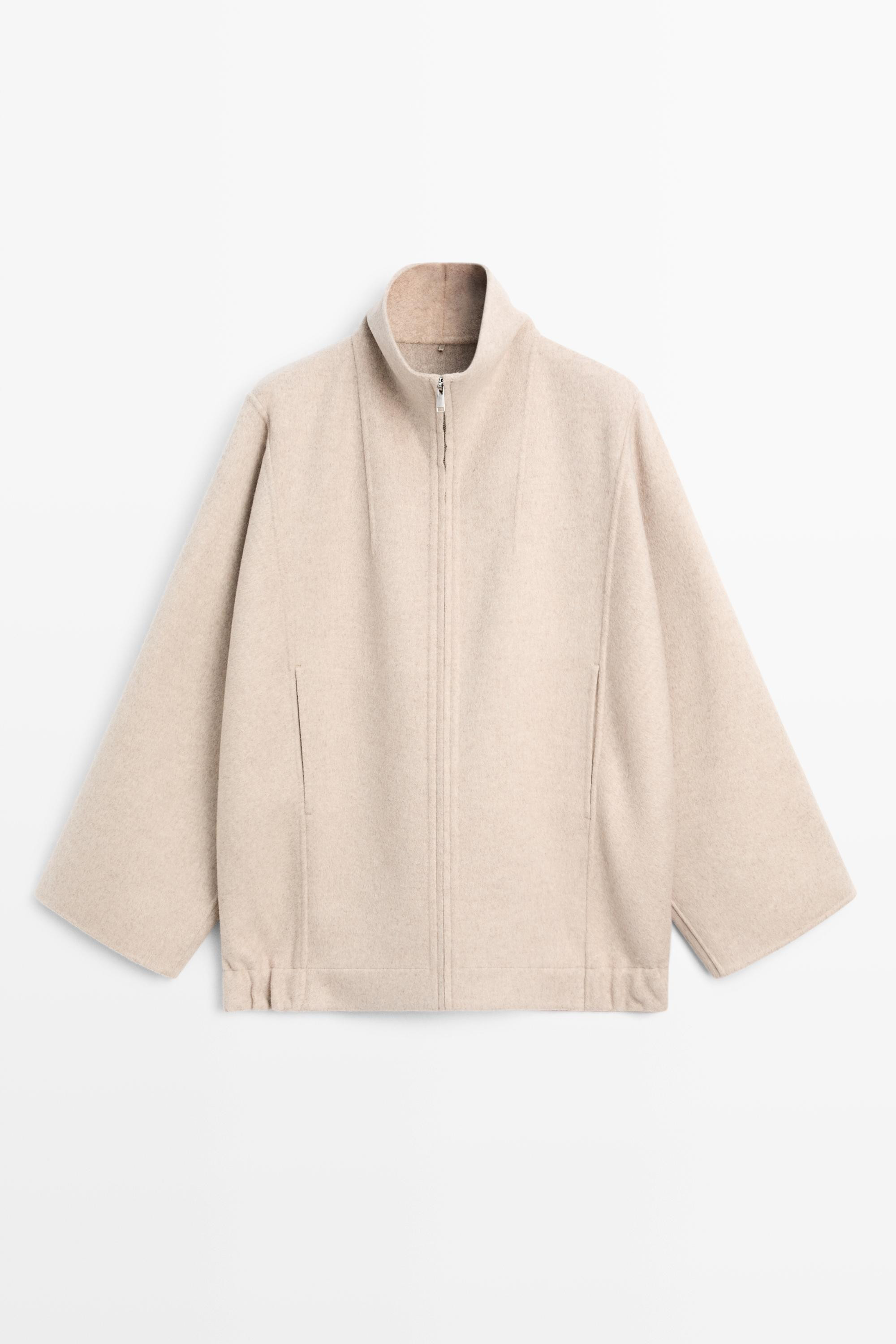 Wool blend bomber jacket | Massimo Dutti UK