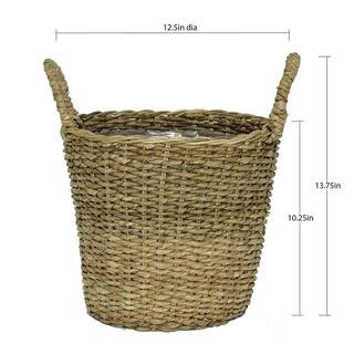 12.5 in. Dia. x 13.75 in. H. Straight Sided Twisted Lampakanay Basket BT8907N - The Home Depot | The Home Depot