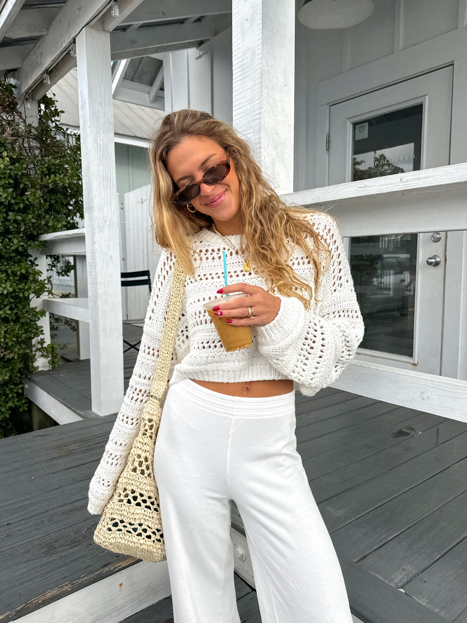 all-white outfits are my favorite🤍 cozy coastal winter fashion inspo #raffiapurse #beachbag #vacationpurse #crochetsweater #loungewear #comfychic

#LTKstyletip #LTKfindsunder50 #LTKSeasonal