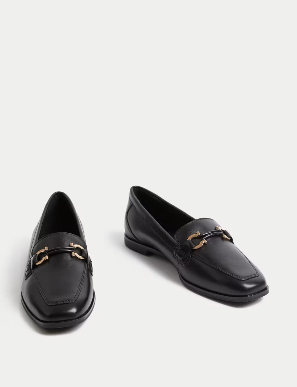 Leather Trim Flatform Square Toe Loafers | Marks & Spencer (UK)