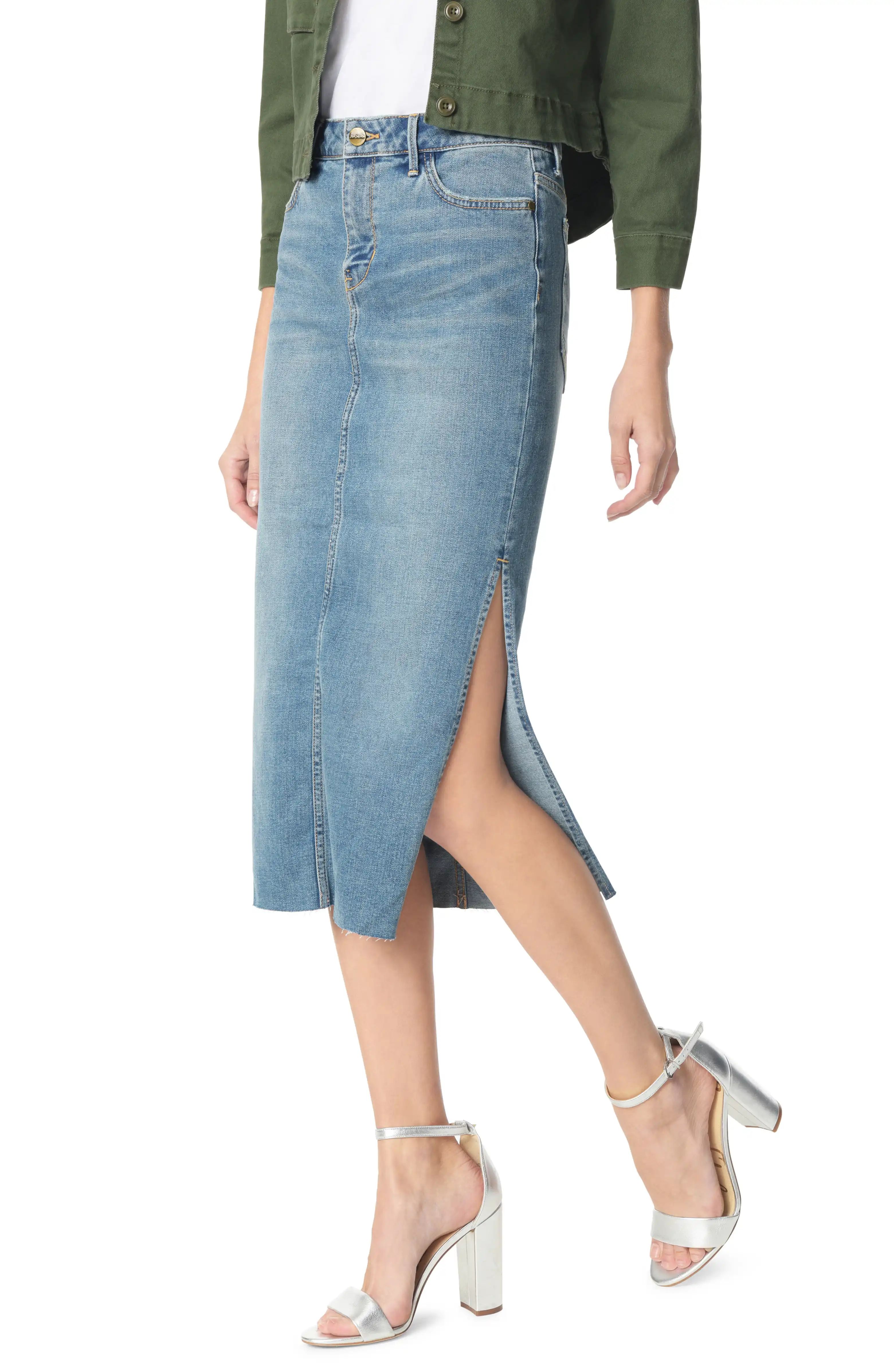 The Maribelle Mid Rise Denim Skirt | Nordstrom