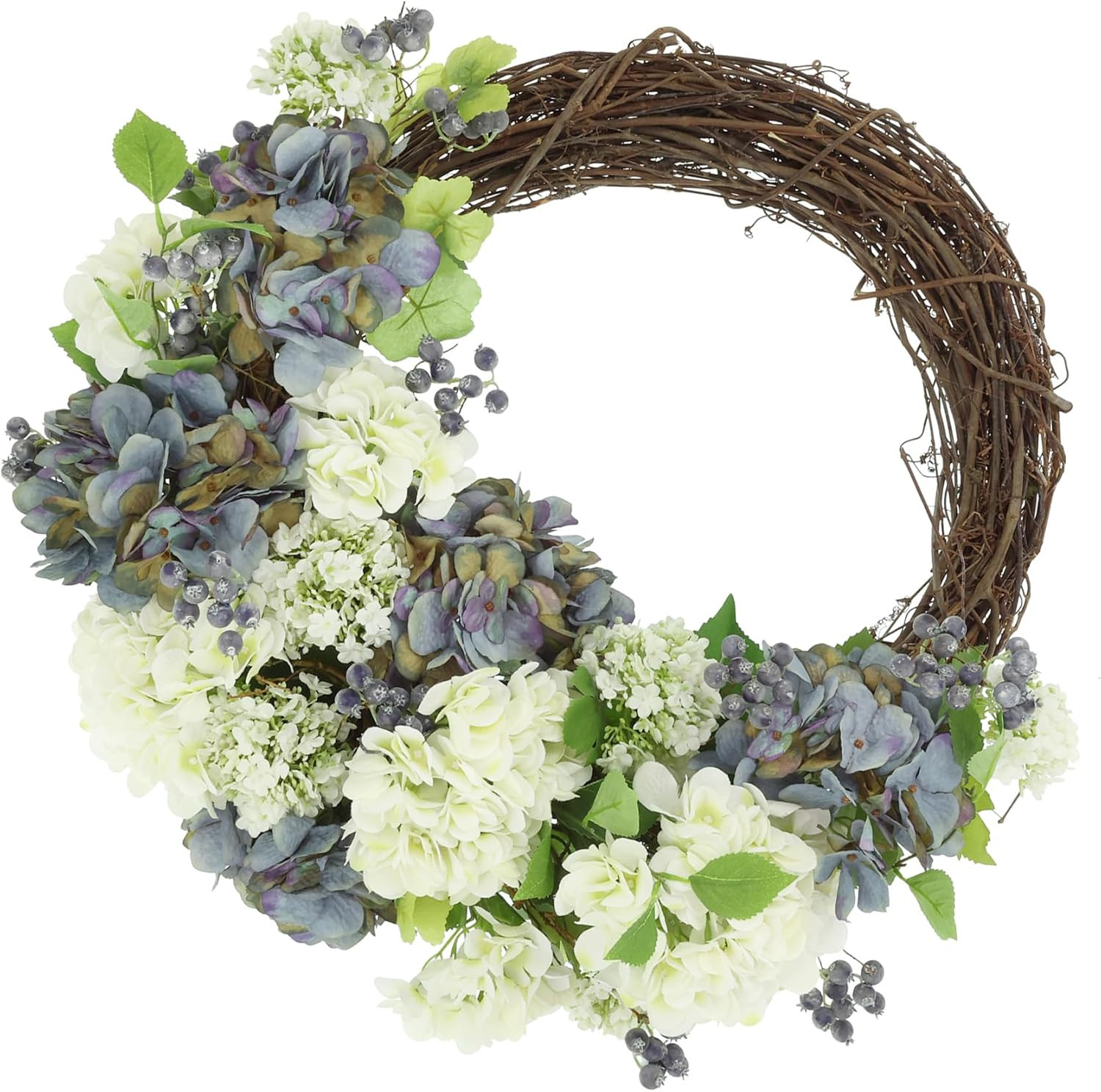 Creative Displays, 21'' Wreath Arranged with Hydrangea and Berries, Made in USA for Home or Offic... | Amazon (US)