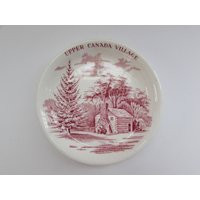 Vintage Red Transferware Plate Upper Canada Village Collectible | Etsy (US)
