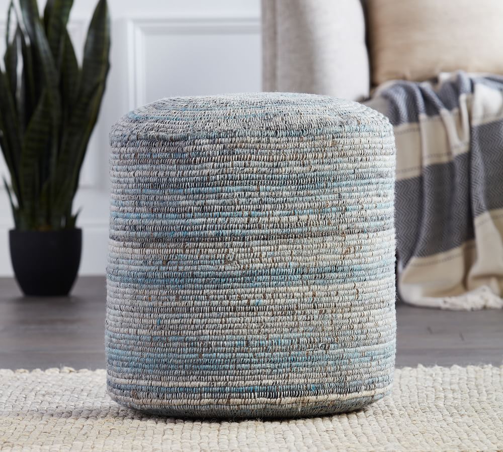 Reyer Handwoven Pouf | Pottery Barn (US)