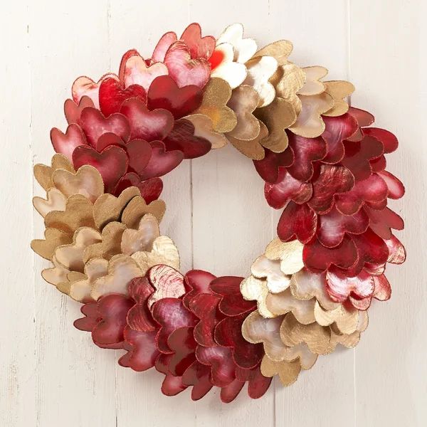 Handcrafted Faux Shell 20'' Wreath | Wayfair North America