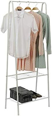 JEROAL Clothing Garment Rack, Coat Organizer Storage Shelving Unit, Entryway Storage Shelf with 2... | Amazon (US)