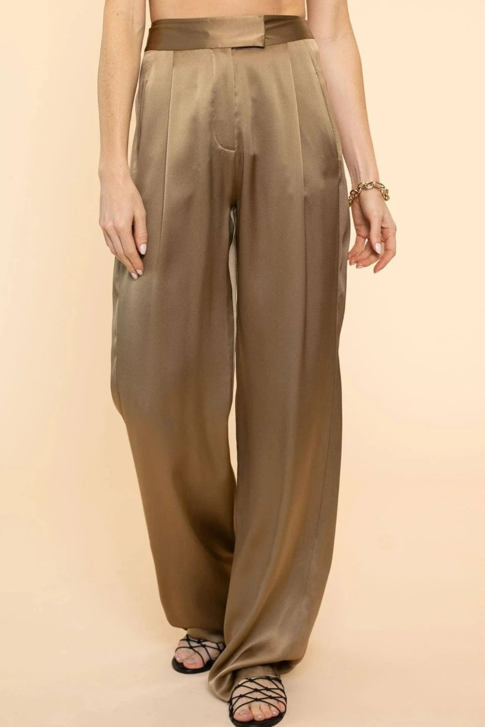 Wide Leg Trouser Shitake | Curio