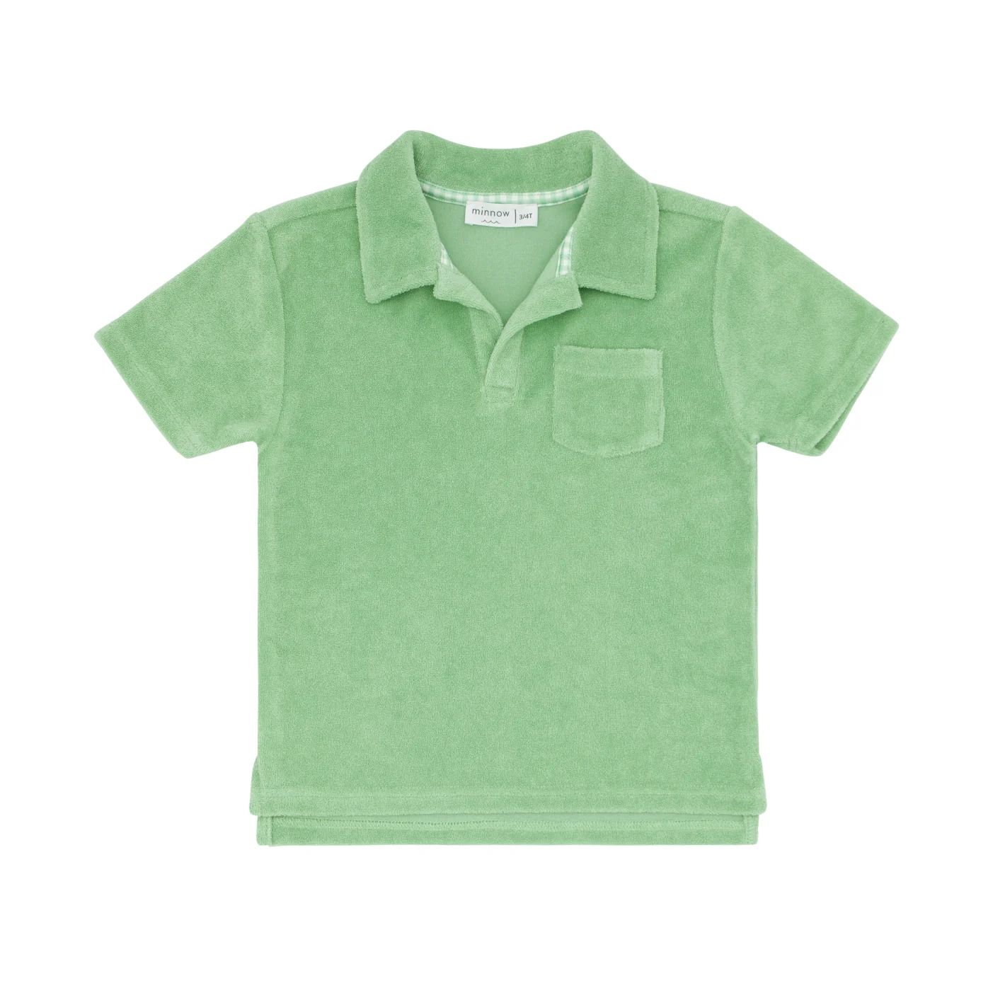 boys palm green short sleeve french terry polo | minnow
