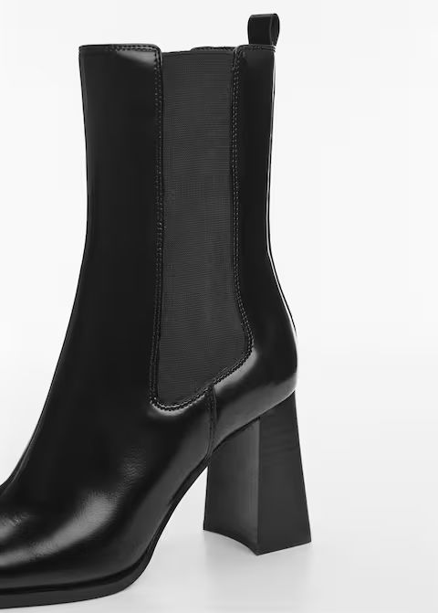 Heel leather ankle boot -  Women | Mango USA | MANGO (US)