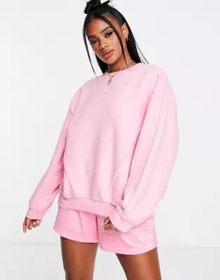 adidas Originals - Luxe Lounge - Oversized sweater in roze | ASOS (Global)