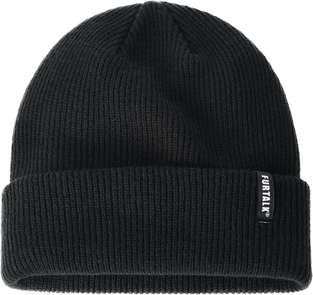 FURTALK Beanie Hat for Women Men Winter Hat Womens Cuffed Beanies Knit Skull Cap Warm Ski Hats | Amazon (US)