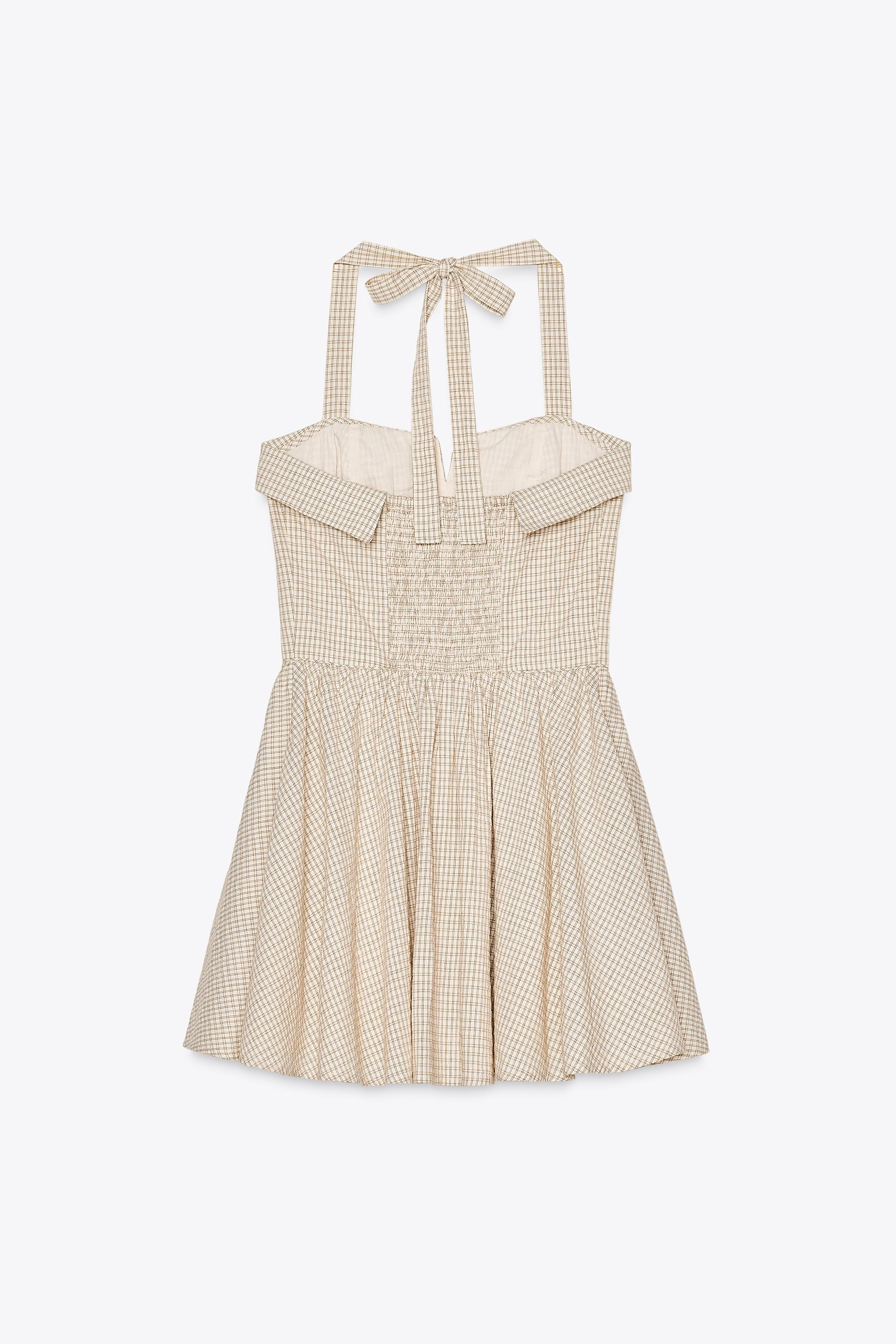 CHECK HALTER DRESS | Zara UK