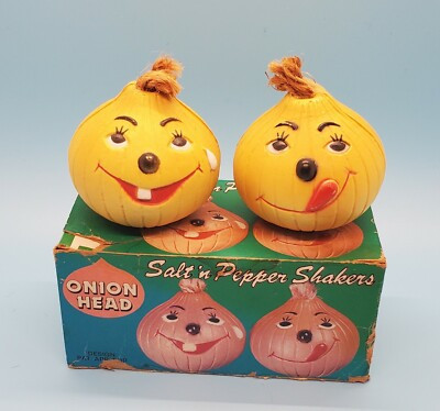 VINTAGE 1981 ONION HEAD SALT AND PEPPER SHAKERS MADE IN HONG KONG GIFTCO  | eBay | eBay CA