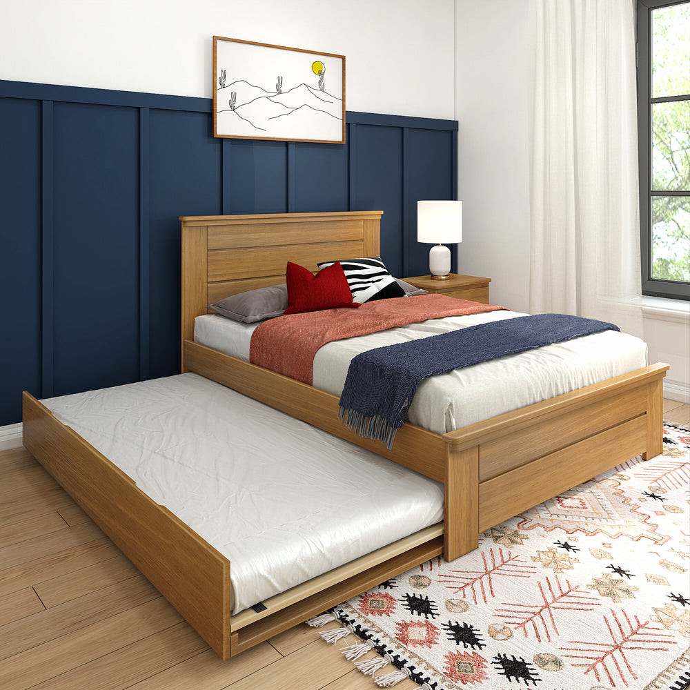 Modern Farmhouse Full Panel Bed With Trundle | max & lily