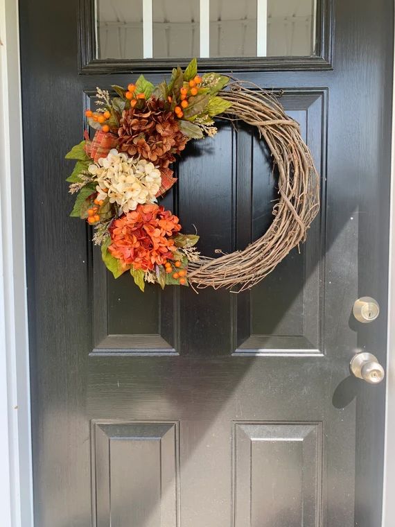 Fall Wreath Fall Wreath for Front Door Autumn Wreath Fall - Etsy | Etsy (US)