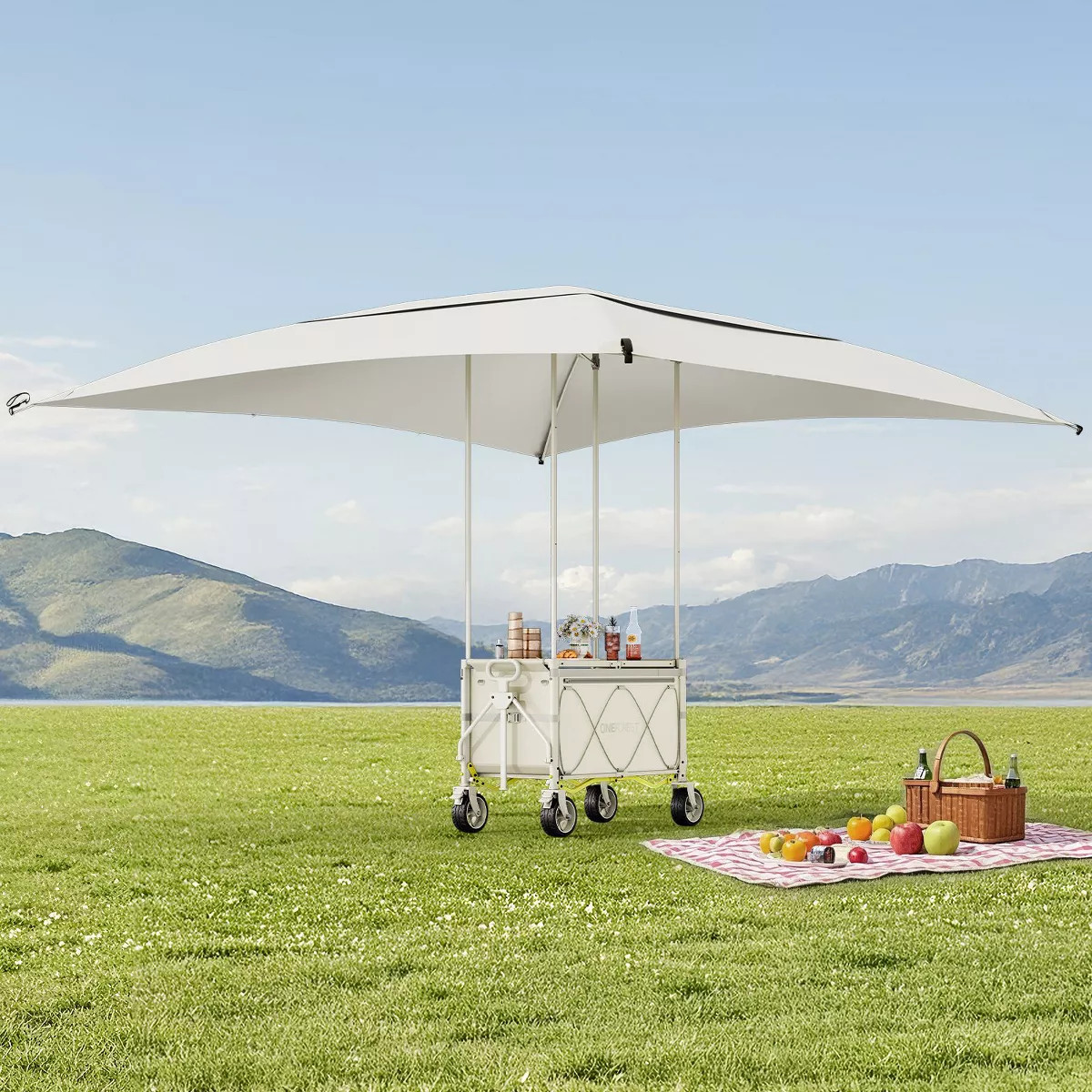 LIKEPAY Aluminnum Collapsble Foldable Utility Cart With Waterproof Canopy for Camping and Outdoor... | Target