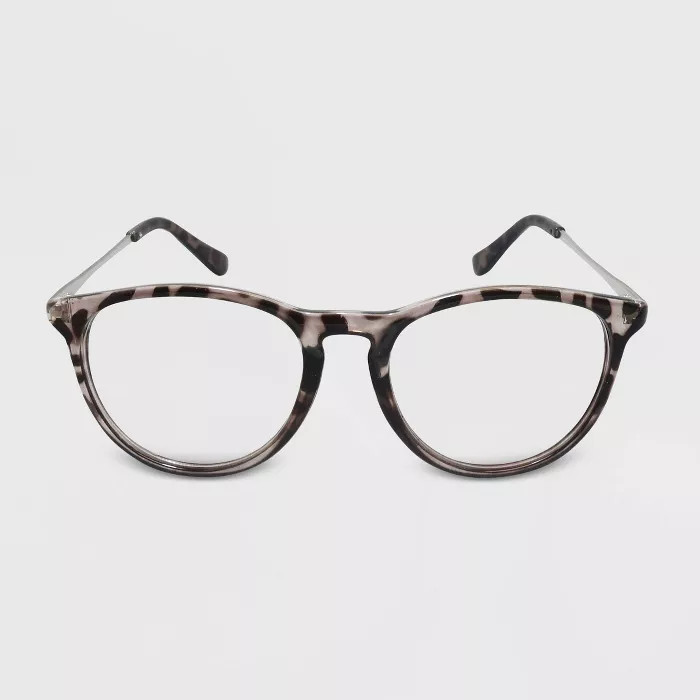 Women's Blue Light Filtering Round Glasses - Wild Fable™ Gray | Target