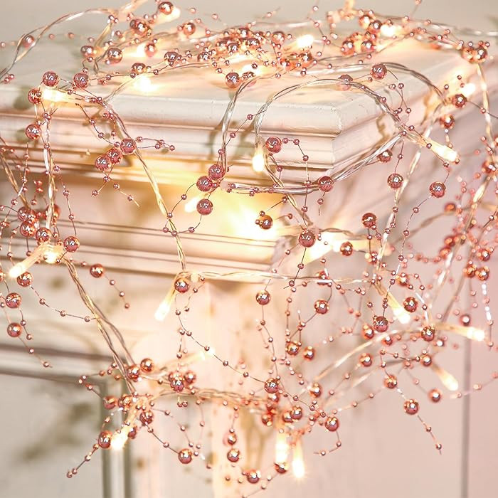 Mudder 30 LEDs Christmas Fairy Lights with Mistletoe Decoration Berry Beaded Garland for Christma... | Amazon (US)
