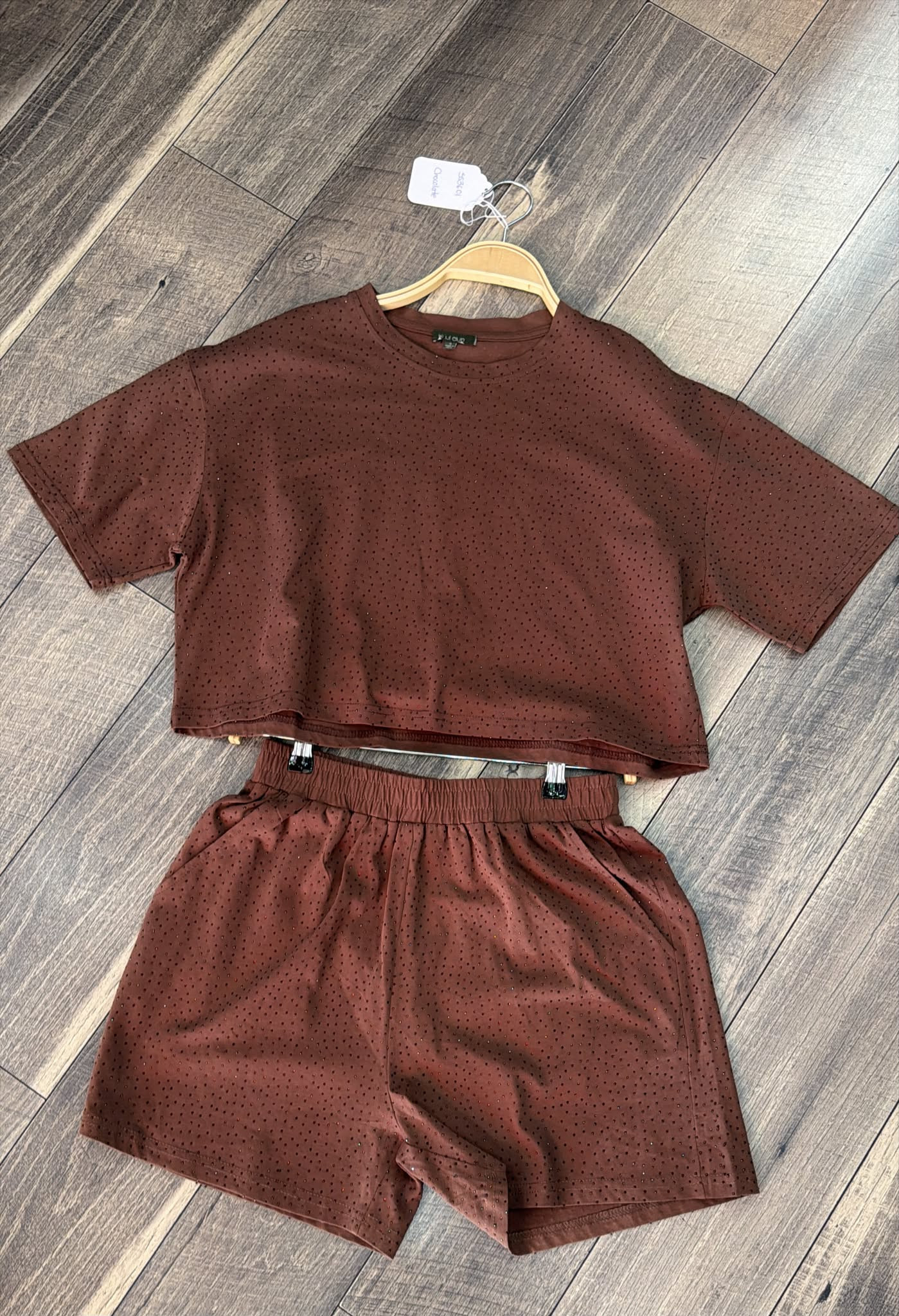 Summer Days Rhinestone Set in Brown | Glitzy Bella