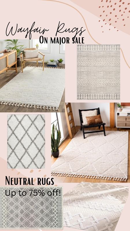 Neutral rugs on major sale for Wayfair’s #WAYDAY! Up to 80% off and sale ends tonight! 

#LTKhome #LTKsalealert