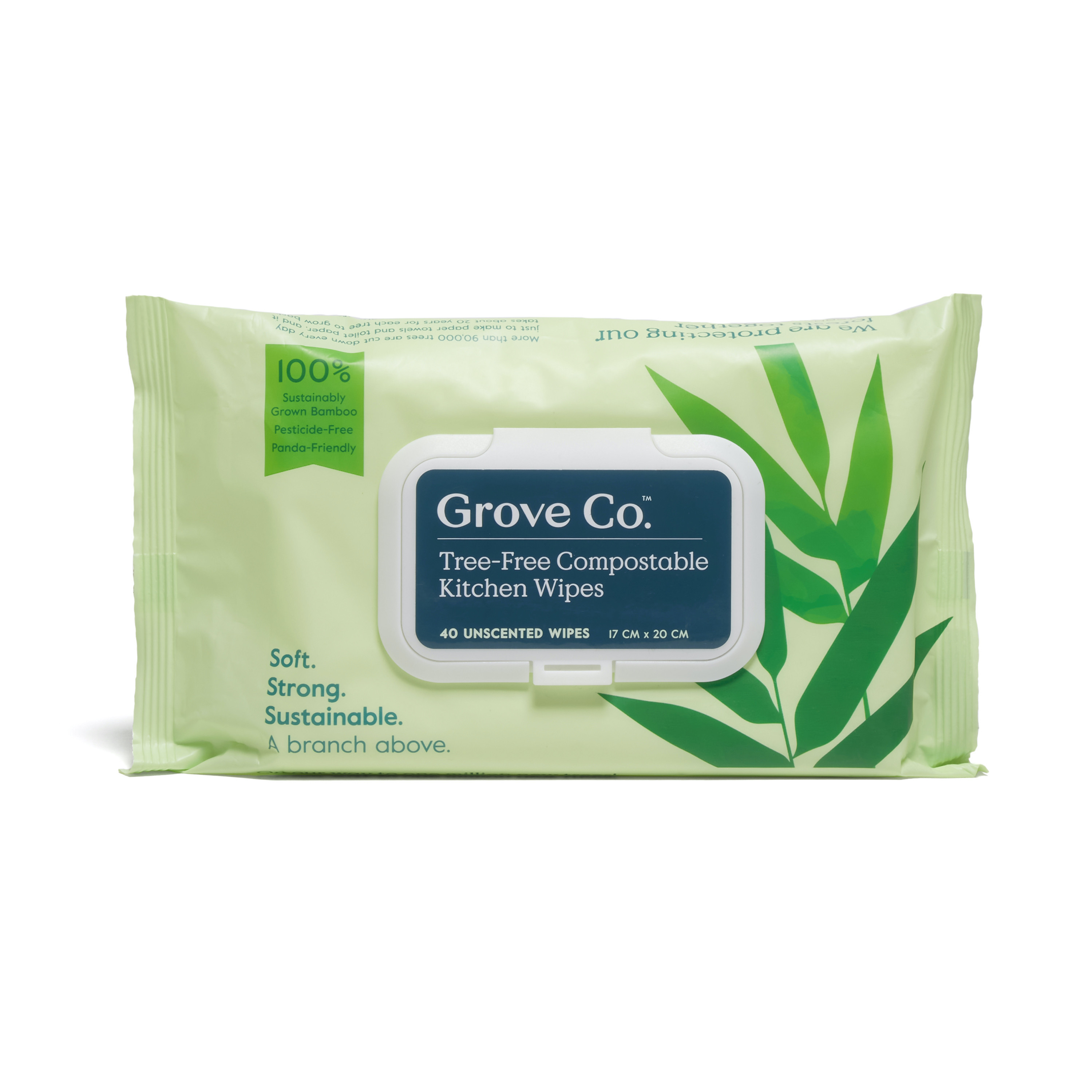 Grove Co. Tree-Free Compostable Kitchen Wipes - 100% Bamboo | Grove
