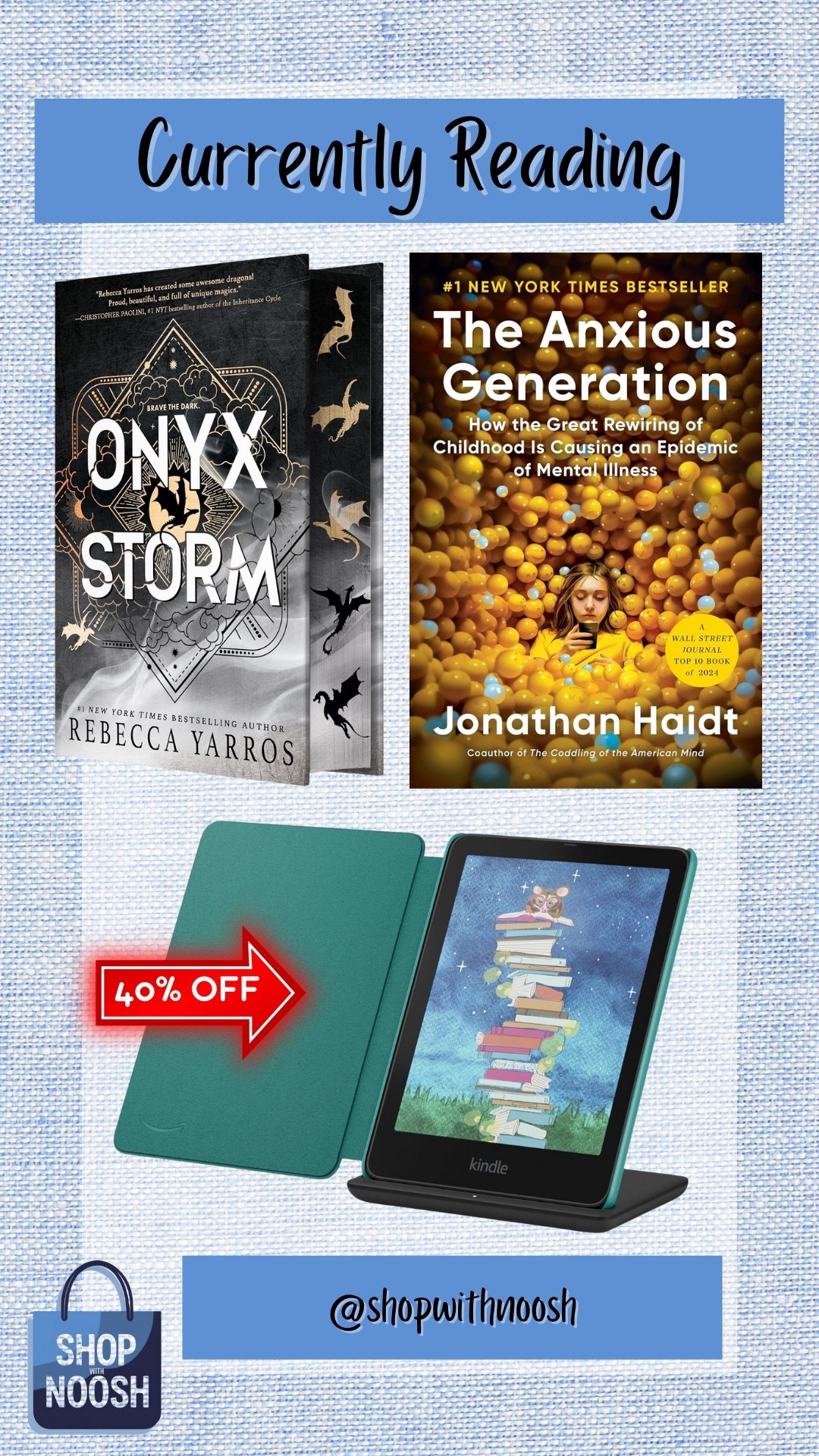 Currently reading and listening to 📚 Grab the new color kindle in this amazing bundle set for less than the cost of the kindle!

#LTKSaleAlert #LTKTravel #LTKFamily