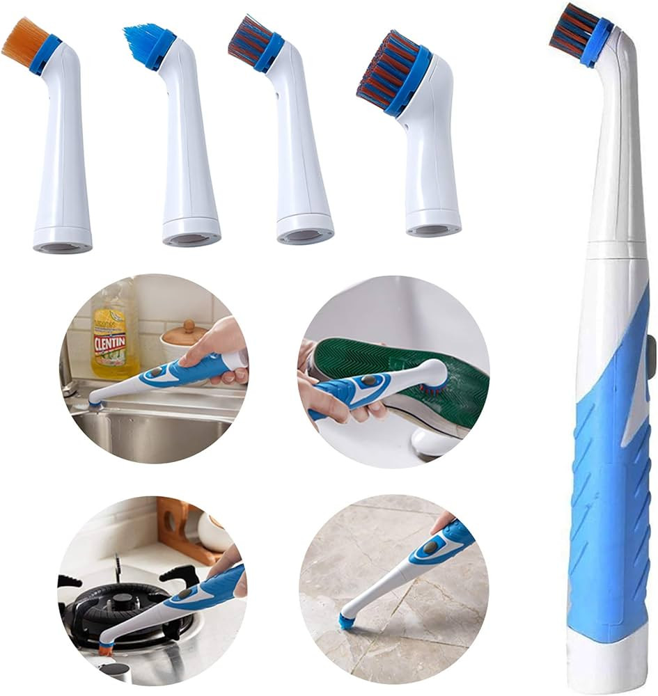 Electric Scrubber Cleaning Brush Electrical Brush Cleaner Spin Scrubber Cordless Cleaning Gadget ... | Amazon (UK)