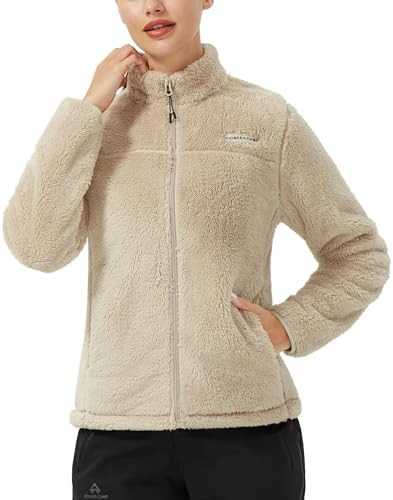 Pioneer Camp Women's Fuzzy Fleece Jacket Lightweight Full Zip Up Warm Soft Fleece Coat for Spring... | Amazon (US)