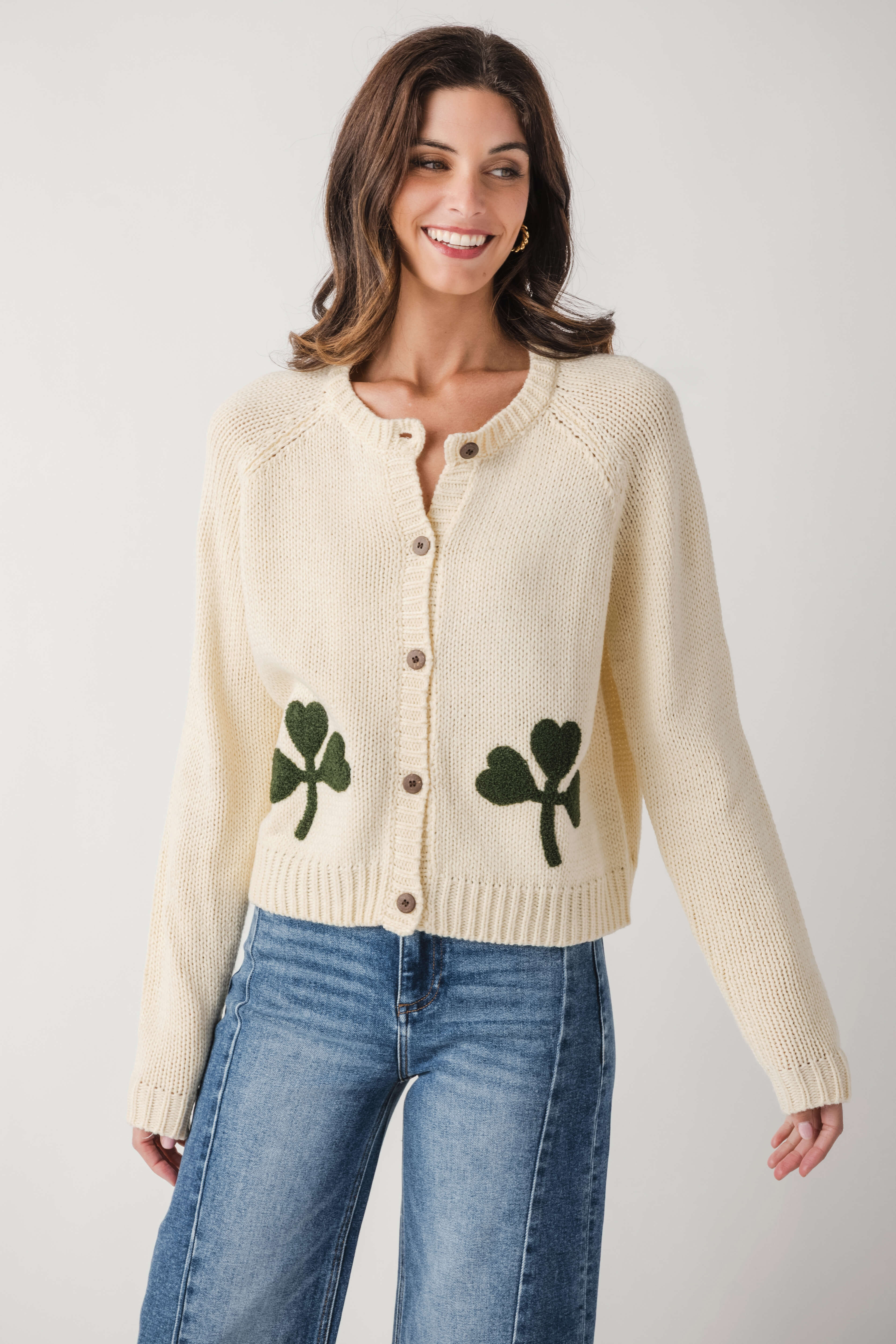 Pink Pineapple Lucky Charm Cardigan | Social Threads