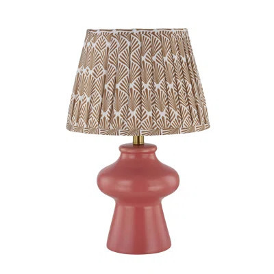 Lenora 20" Table Lamp with Linen Shade, Red | Wayfair North America