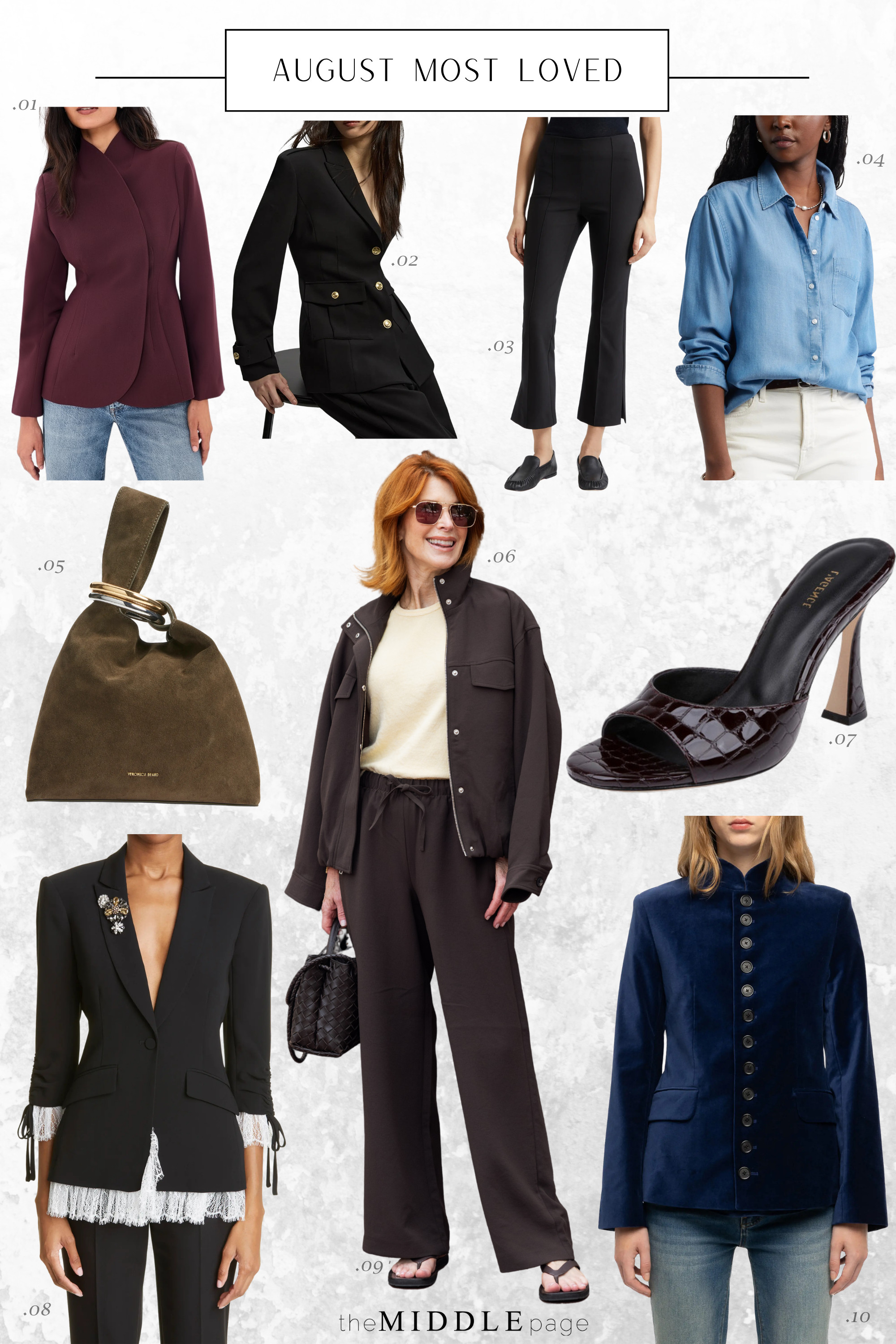 August most loved pieces are in, and this roundup is full of chic early fall finds — blazers, polished pants, a chambray shirt, statement shoes, and the viral pull-on pants Cathy has worn in several colors. These are easy pieces to mix into fall outfits women can wear now, from business casual workwear to date night outfits and polished everyday style. #LTKOver40 #LTKStyleTip #LTKWorkwear #FallOutfitsWomen #BusinessCasualWorkwear #WorkOutfits #DateNightOutfits 

 #LTKootd #LTKOver40 #LTKWorkwear