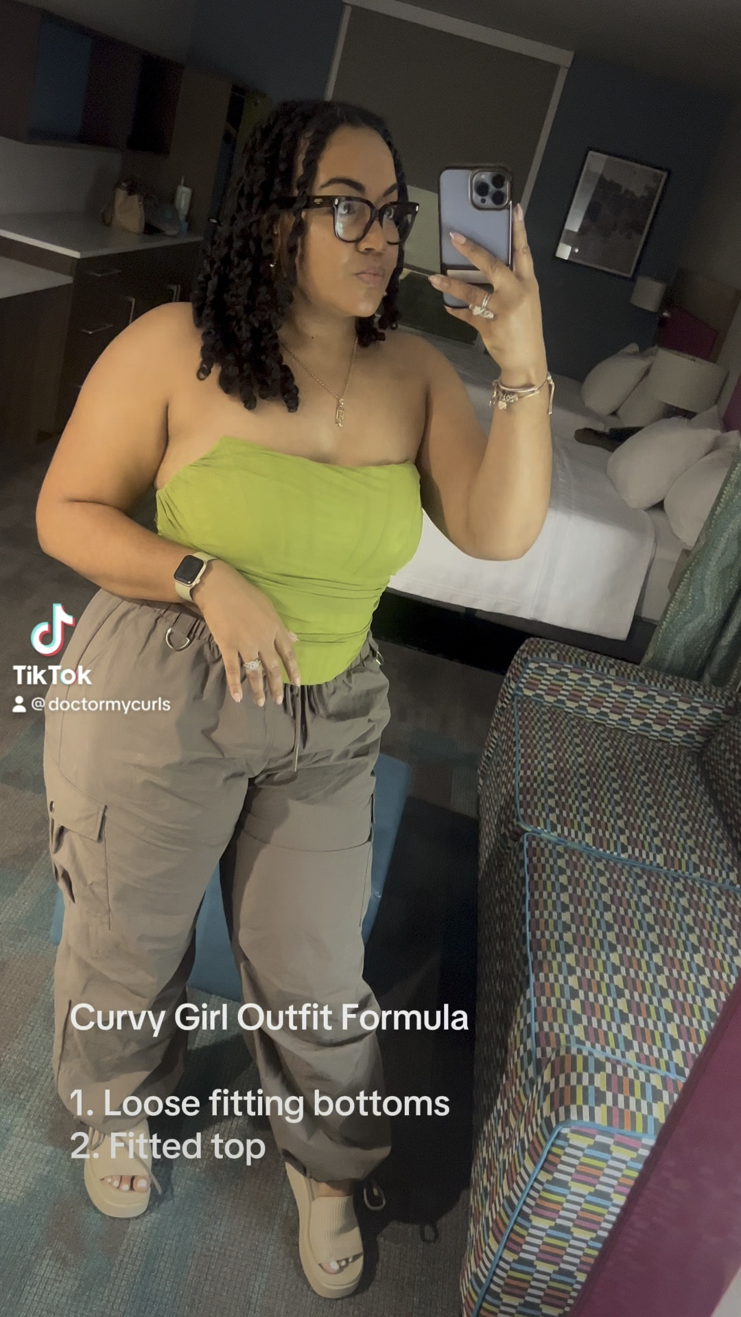 Curvy fashion tip. Loose fitting wide leg bottoms with a fitted corset top. Shoes SO comfortable!! Lots of stretch in this corset. 

#LTKplussize #LTKfindsunder50 #LTKstyletip