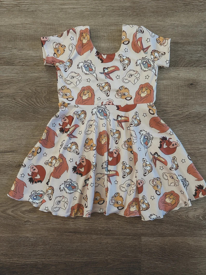 Lion King Dress Disney Dress Animal Kingdom Outfit Mickey Dress Disney Kids Skater Dress Disney S... | Etsy (US)