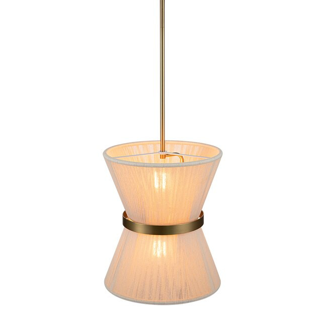 Rennnsan 2-Light Hand-wrapped Rope Cone Pendant Light | Lowe's