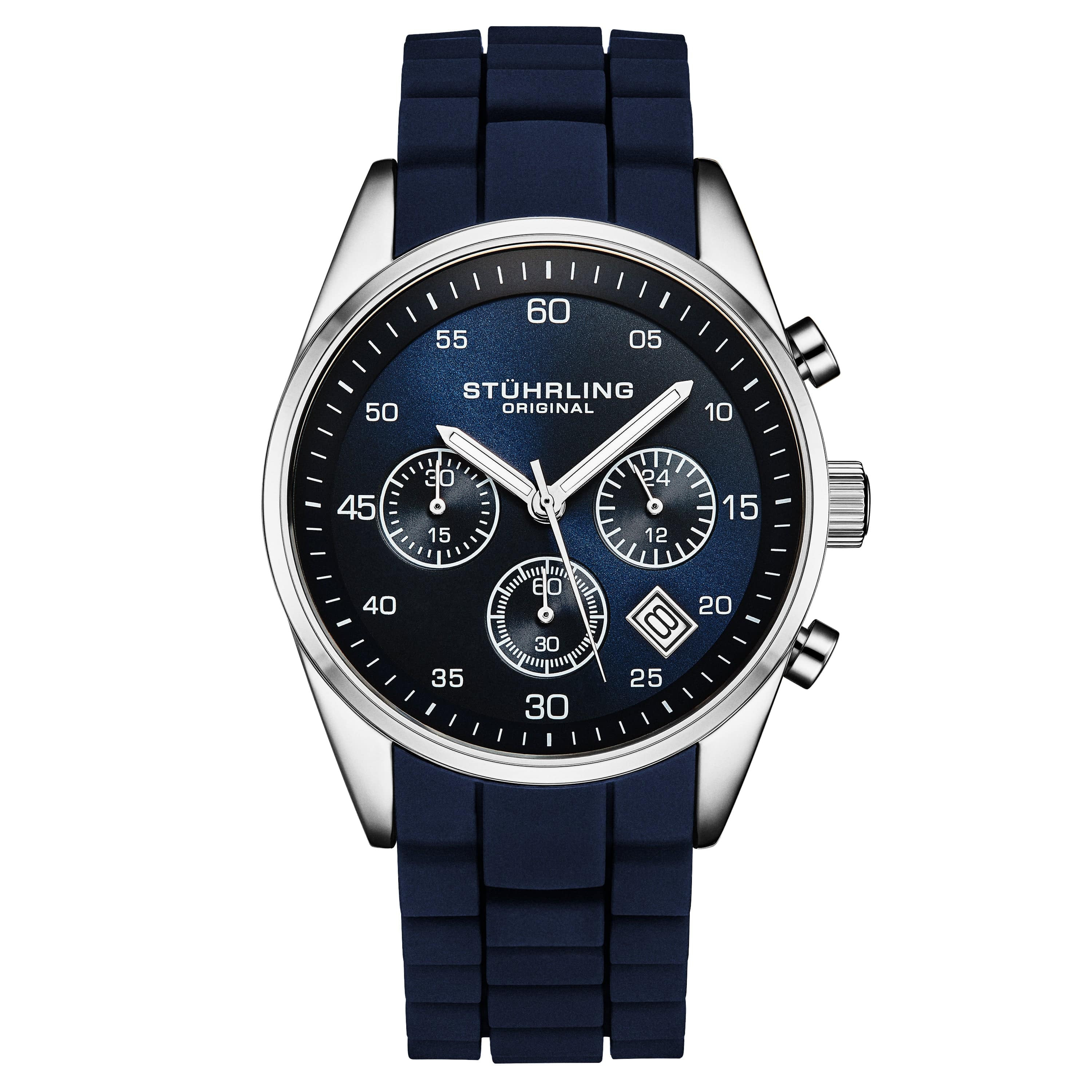 Stührling D57A Quartz 42mm - Black/Silver/Black | Stuhrling Original