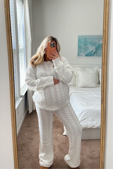 Long sleeve white knit Amazon set! Perfect for pregnant girlies! So cute and cozy 

#LTKfindsunder50 #LTKbump #LTKstyletip