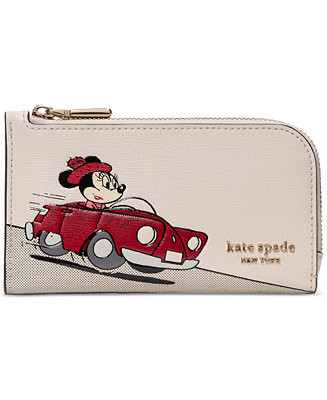 Disney | Macy's Minnie Mouse Zip-Top Leather Wallet , Macy's Exclusive | Macy's