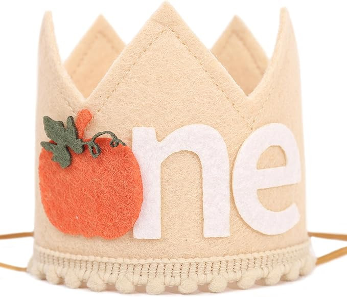 Pumpkin 1st Birthday Crown Hat - Little Pumpkin First Birthday Crown, Pumpkin Theme Birthday Deco... | Amazon (US)