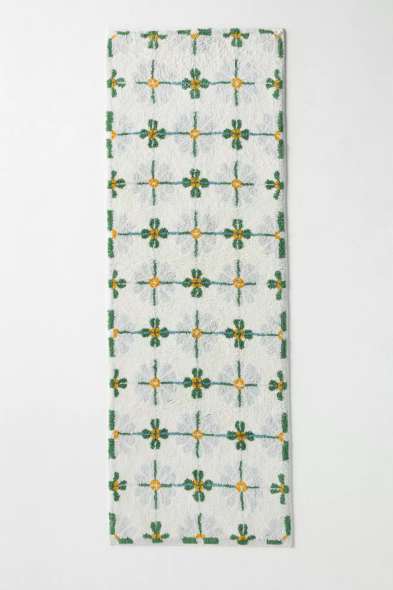 Daisy Tile Tufted Cotton Bath Mat | Anthropologie (US)