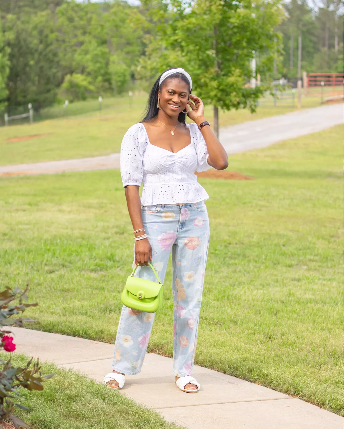 Lauren Conrad Polka-Dot Shirt and Pink Balenciaga Bag